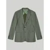 Robert Talbott Wright Textured Knit Blazer In Sage Green