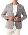 Robert Talbott Wright Wool-blend Knit Blazer In Gray