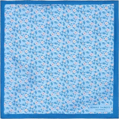Robert Talbott York Flower Multi Pocket Square In Blue