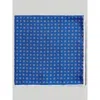 Robert Talbott York Silk Pocket Square In Navy/sky Blue Neat
