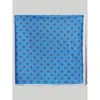 Robert Talbott York Silk Pocket Square In Sky/navy Neat