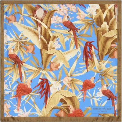Robert Talbott York Tropical Floral Pocket Square In Brown