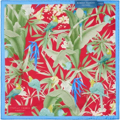 Robert Talbott York Tropical Floral Pocket Square In Multi