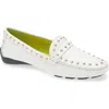 Robert Zur Dittany Studded Driving Loafer In White