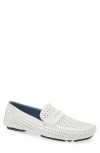 Robert Zur Flyer Perforated Driving Shoe In White