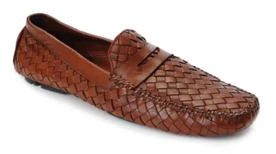 Robert Zur Men's San Tropez Vintage Luggage Loafer In True Glove In Multi