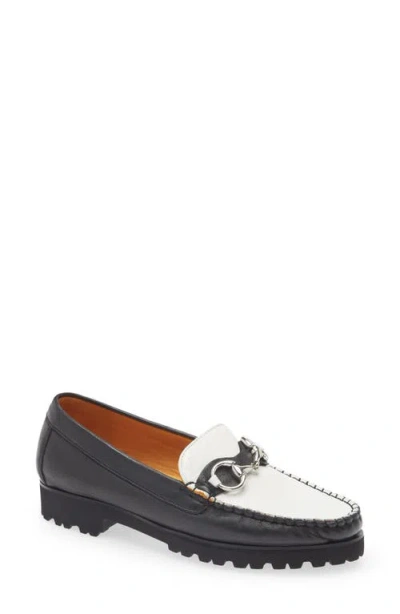 Robert Zur Soho Classic Bit Loafer In Black/white