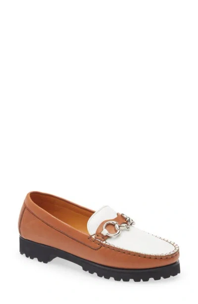 Robert Zur Soho Classic Bit Loafer In Honey/white
