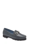 Robert Zur Soho Classic Bit Loafer In Navy