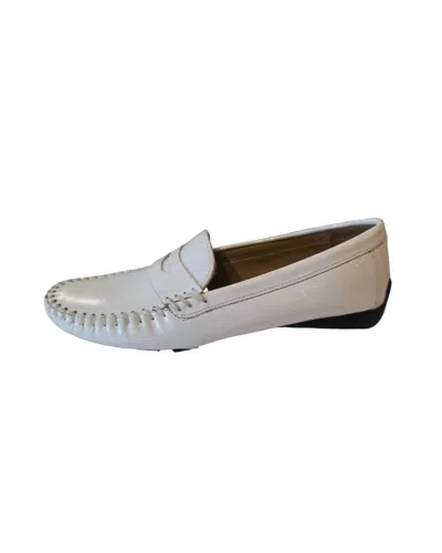 Robert Zur Women's Alice Loafer Shoes In White In Gray