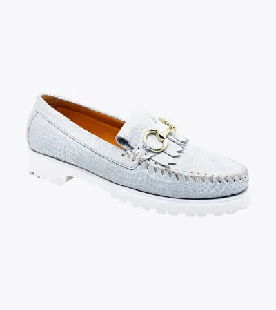Robert Zur Women's Broadwick Bianca Loafers In White Croc In Multi