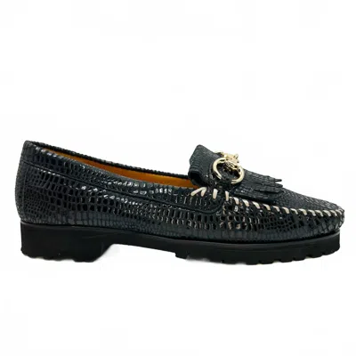 Robert Zur Women's Broadwick Loafers In Black Croc