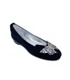 Robert Zur Women's Butterfly Flats In Black/silver Suede In Multi