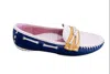 Robert Zur Women's Cruz Moccasins In Sapphire/citrus/white Combo
