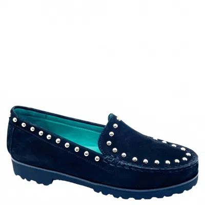 Robert Zur Women's Diane Loafer In Black Suede In Blue