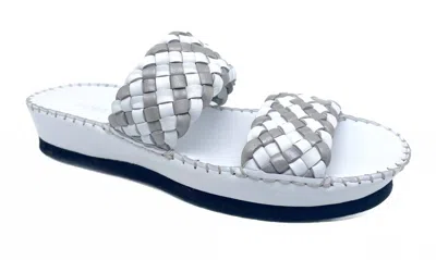 Robert Zur Women's Gala Open Toe Sandal In White/silver In Multi