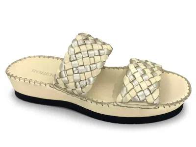 Robert Zur Women's Gala Slide Sandals In Bone/gold