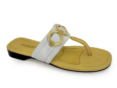 Robert Zur Women's Kai Thong Sandals In Citris/white In Gold