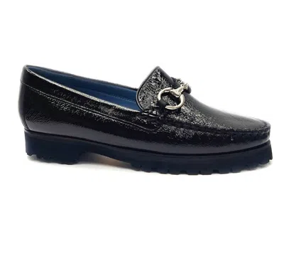 Robert Zur Women's Soho Penny Loafer In Black Patent In Multi