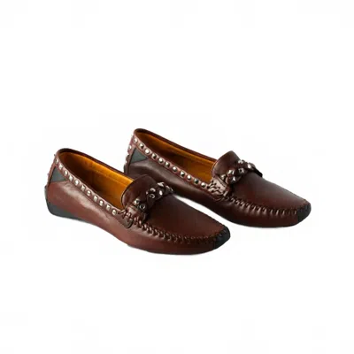 Robert Zur Women's Twisted Galaxy Loafer In Luggage Brown Leather
