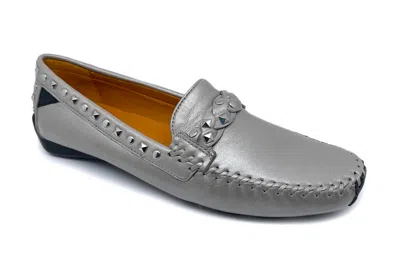 Robert Zur Women's Twisted Galaxy Moccasin In Silver True Glove In Multi