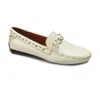 Robert Zur Women's Twisted Galaxy Moccasin In White True Glove In Multi