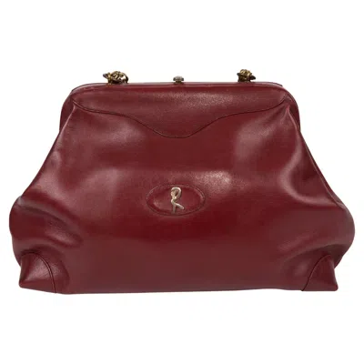 Pre-owned Roberta Di Camerino Bordeaux Leather Large Doctor Chain Bag In Brown