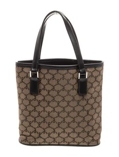 Pre-owned Roberta Di Camerino Canvas Top Handle Bag In Brown