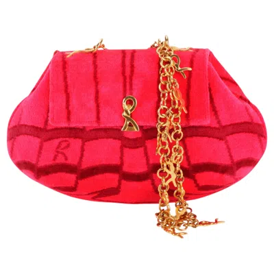 Pre-owned Roberta Di Camerino Coral Velvet Bag In Red
