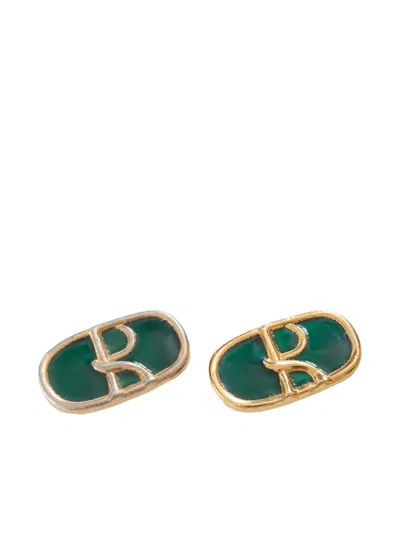 Roberta Di Camerino Enameled Clip-on Earrings