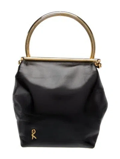 Pre-owned Roberta Di Camerino Leather Top Handle Bag In Black