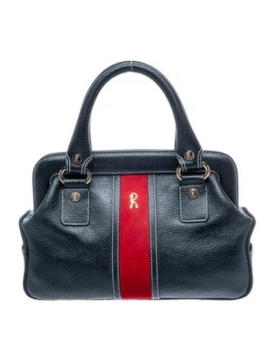 Pre-owned Roberta Di Camerino Leather Top Handle Bag In Black