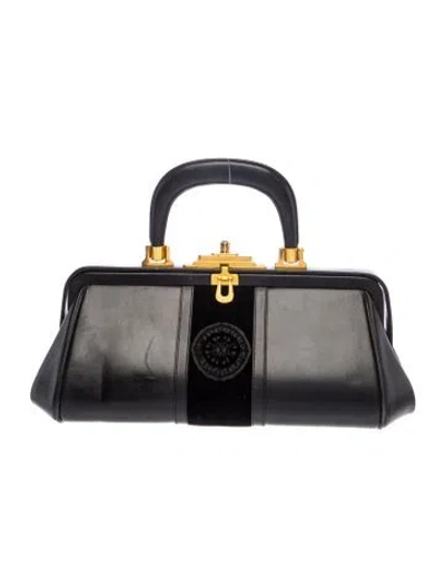 Pre-owned Roberta Di Camerino Leather Top Handle Bag In Black
