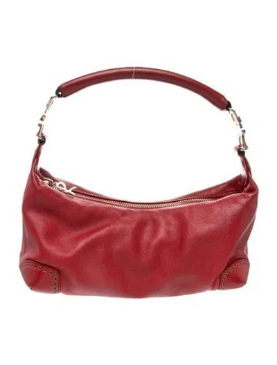Pre-owned Roberta Di Camerino Leather Top Handle Bag In Red