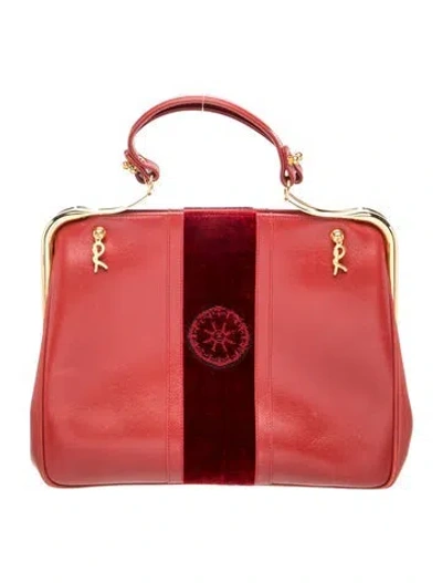 Pre-owned Roberta Di Camerino Leather Top Handle Bag In Red