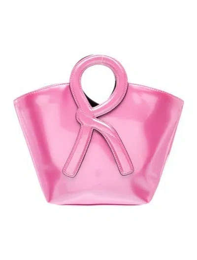 Pre-owned Roberta Di Camerino Patent Leather Top Handle Bag In Pink