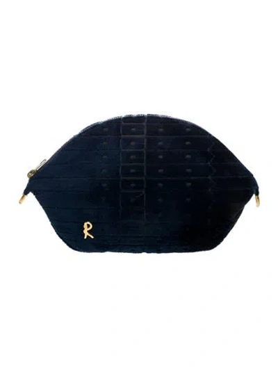 Pre-owned Roberta Di Camerino Velvet Clutch In Blue