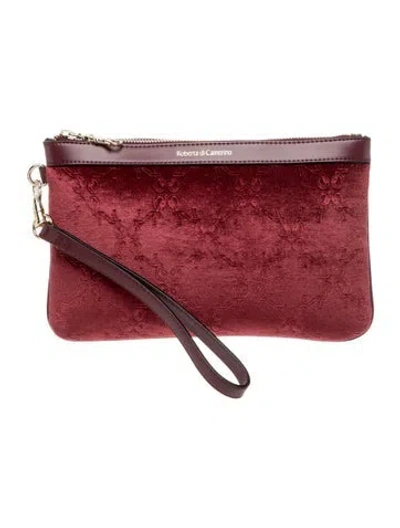 Pre-owned Roberta Di Camerino Velvet Crossbody Bag In Red