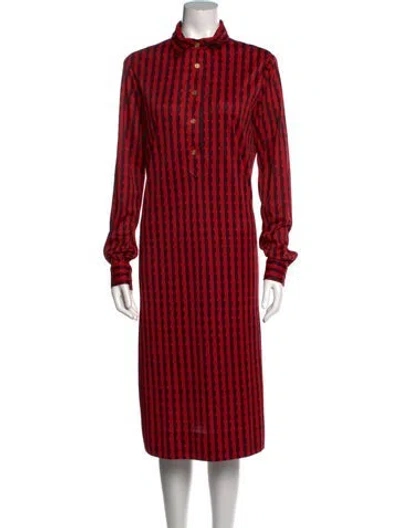 Pre-owned Roberta Di Camerino Vintage Midi Length Dress In Red