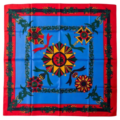 Pre-owned Roberta Di Camerino Vintage Scarf - '80s In Blue