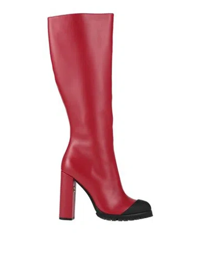Roberta Di Camerino Woman Boot Red Size 7 Leather