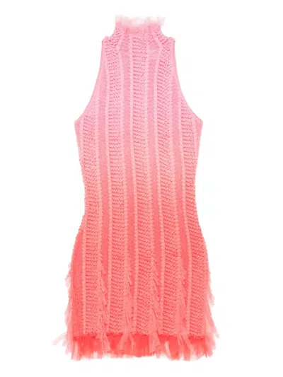 Roberta Einer Angel High-neck Frill-trimmed Mini Dress In Multi