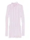 Roberta Einer Angel High-neck Long-sleeve Mini Dress In Multi