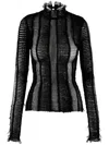 Roberta Einer Angel Long Sleeve Top In Black