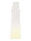 Roberta Einer Angel Plunge-neck Ombré Midi Dress In Multi