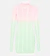 Roberta Einer Angel Printed Tulle-trimmed Minidress In Grün