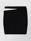 Roberta Einer Asymmetric Cut-out Knitted Mini Skirt In Black