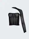 Roberta Einer Asymmetric Sheer Mali Top In Black