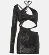 Roberta Einer Banu Cutout Sequined Minidress In Black