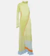 Roberta Einer One-shoulder-maxikleid Bianca Aus Baumwolle In Gelb 